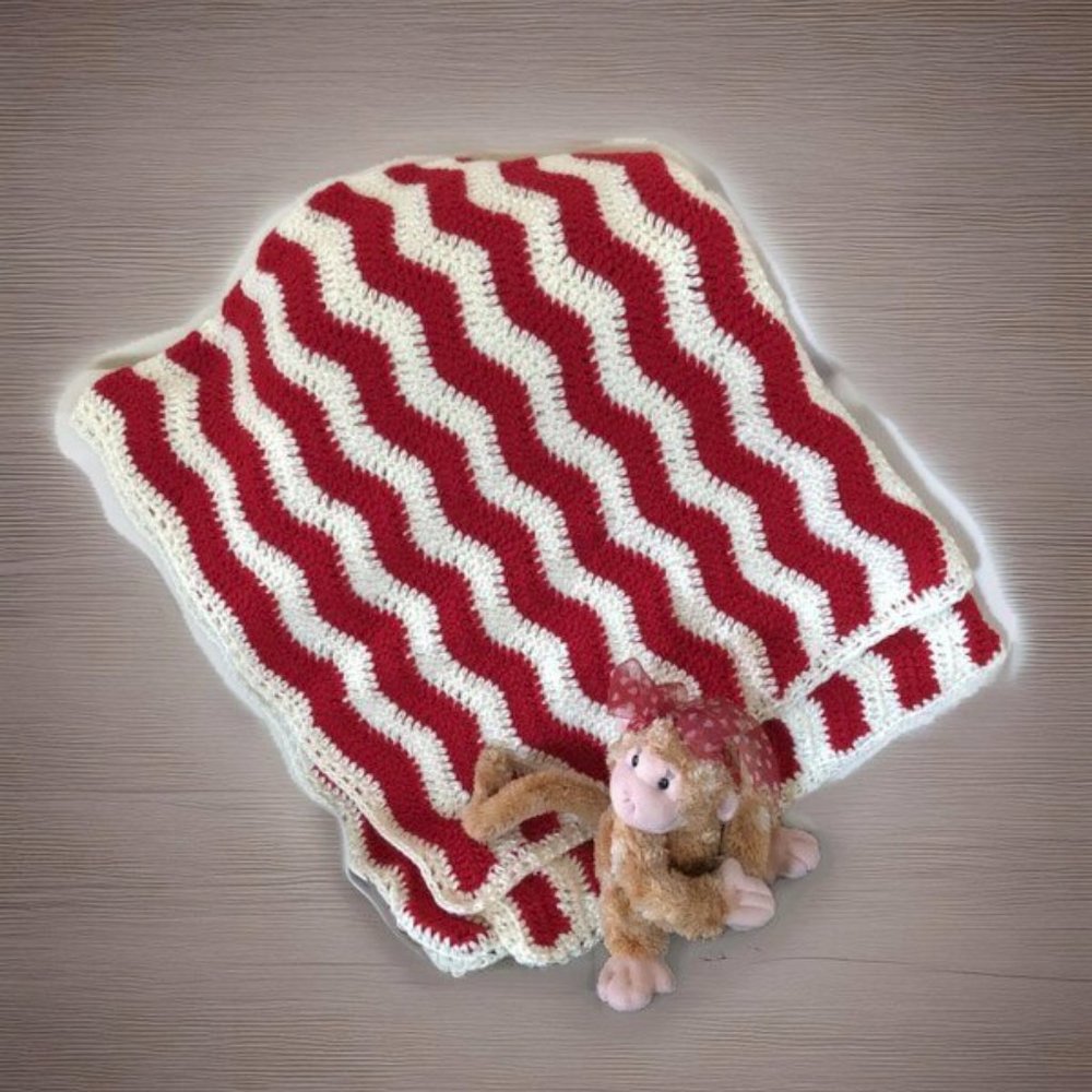 Handmade baby blanket, Throw, wrap, Crochet Easter Gift Throw Blanket